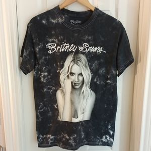 Britney Spears Graphic Print Marble T-shirt Small